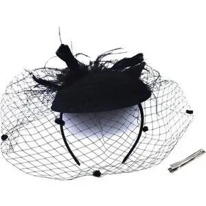 Accessories | Hat Cocktail Tea Party Feather Hair Clip For  display picture 1